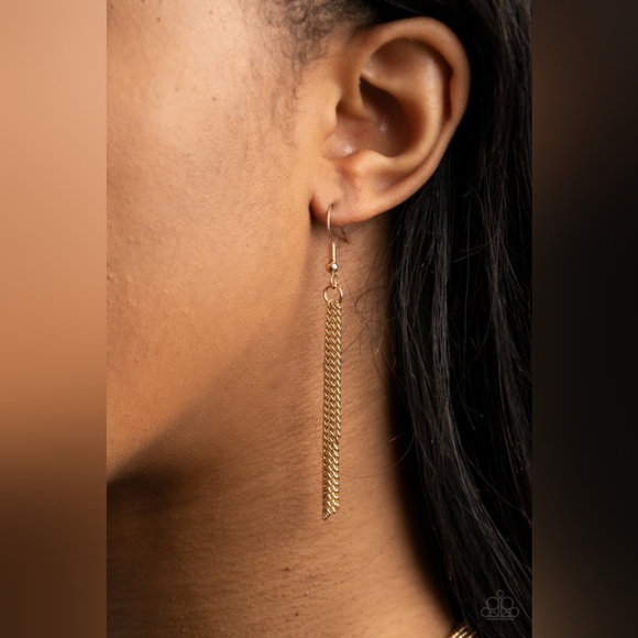 Chic Gold Multi-Strand Necklace - Picture 2 of 3